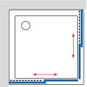 Душевой уголок GuteWetter Practic Square GK-422 120x120 см стекло бесцветное, профиль матовый хром
