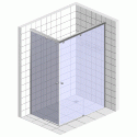 Душевой уголок GuteWetter Slide Rectan GK-864 правая 85x80 см стекло бесцветное, профиль хром