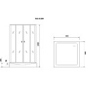 Душевой уголок Niagara Nova NG-0180-14 80x80, квадратный, с поддоном