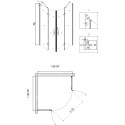 Душевой уголок Niagara Nova NG-6615-08 90x90, четверть круга