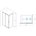 Душевой уголок RGW Leipzig LE-41 120x100x195 профиль черный, стекло прозрачное