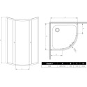 Душевой уголок Radaway Classic A 90x185 прозрачное стекло