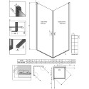 Душевой уголок Radaway Nes Black KDD I Factory 80x80