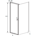Душевой уголок Radaway Nes Black KDJ I Factory 80x80 L