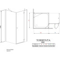 Душевой уголок Radaway Torrenta KDJ 90 прозрачное стекло R