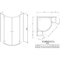 Душевой уголок Radaway Torrenta PDD 80 стекло графит