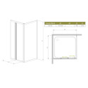 Душевой уголок Radaway Treviso DW+S 80x80 коричневое стекло