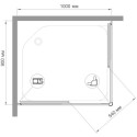 Душевой уголок Royal Bath HPD RB 9100 HPD-C 100x90