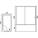 Душевой уголок Royal Bath RB8100BP-C-CH-L с поддоном