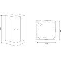 Душевой уголок Timo TL-9002 Fabric Glass с поддоном