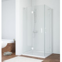 Душевой уголок Vegas Glass AFA-F 90*80 01 01 L профиль белый, стекло прозрачное