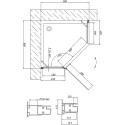 Душевой уголок Vegas Glass AFA-Pen 90 09 05 L профиль золото, стекло бронза