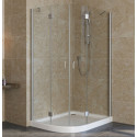 Душевой уголок Vegas Glass AFS-F Lux 110*100 07 01 R профиль матовый хром, стекло прозрачное