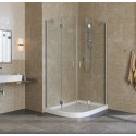 Душевой уголок Vegas Glass AFS-F Lux 110*80 07 01 R профиль матовый хром, стекло прозрачное