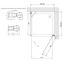 Душевой уголок Vegas Glass EP-Fis 90 07 01 R профиль матовый хром, стекло прозрачное
