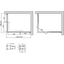 Душевой уголок Vegas Glass ZA-F 120*100 01 01 профиль белый, стекло прозрачное