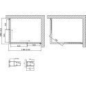 Душевой уголок Vegas Glass ZA-F 120*110 09 05 профиль золото, стекло бронза