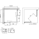 Душевой уголок Vegas Glass ZA-F Novo 110*100 02М 01 профиль черный матовый, стекло прозрачное