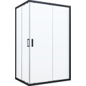 Душевой уголок Vegas Glass ZA-F Novo 110*90 02М 01 профиль черный матовый, стекло прозрачное