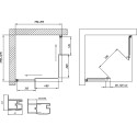 Душевой уголок Vegas Glass ZA-F Novo 120*80 02М 01 профиль черный матовый, стекло прозрачное