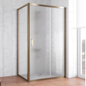 Душевой уголок Vegas Glass ZP+ZPV 100*70 05 02 профиль бронза, стекло шиншилла