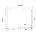 Душевой уголок Vegas Glass ZP+ZPV 120*80 09 02 профиль золото, стекло шиншилла