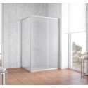 Душевой уголок Vegas Glass ZP+ZPV 130*90 07 10 профиль матовый хром, стекло сатин