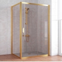 Душевой уголок Vegas Glass ZP+ZPV 130*90 09 05 профиль золото, стекло бронза