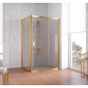 Душевой уголок Vegas Glass ZP+ZPV 130*90 09 05 профиль золото, стекло бронза