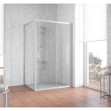Душевой уголок Vegas Glass ZP+ZPV 140*70 07 01 профиль матовый хром, стекло прозрачное
