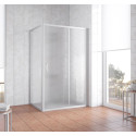 Душевой уголок Vegas Glass ZP+ZPV 140*70 07 02 профиль матовый хром, стекло шиншилла