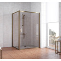 Душевой уголок Vegas Glass ZP+ZPV 140*80 05 05 профиль бронза, стекло бронза