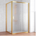 Душевой уголок Vegas Glass ZP+ZPV 140*80 09 02 профиль золото, стекло шиншилла