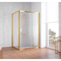 Душевой уголок Vegas Glass ZP+ZPV 140*80 09 02 профиль золото, стекло шиншилла