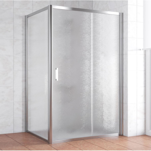 Душевой уголок Vegas Glass ZP+ZPV 140*90 08 02 профиль глянцевый хром, стекло шиншилла