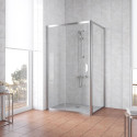 Душевой уголок Vegas Glass ZP+ZPV TUR NOVO 130*90 08 01 профиль глянцевый хром, стекло прозрачное