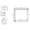 Душевой уголок Vegas Glass ZP+ZPV TUR NOVO 130*90 08 01 профиль глянцевый хром, стекло прозрачное