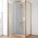 Душевой уголок Vegas Glass ZP+ZPV TUR NOVO 140*100 09 01 профиль золото, стекло прозрачное