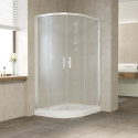 Душевой уголок Vegas Glass ZS-F 110*100 01 10 профиль белый, стекло сатин