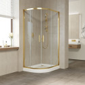 Душевой уголок Vegas Glass ZS-F 90*80 09 01 профиль золото, стекло прозрачное