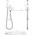 Гигиенический душ Rossinka X25-56 со смесителем, для установки на унитаз
