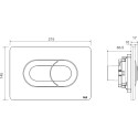 Кнопка смыва OLI Salina 640099 черный/хром матовый