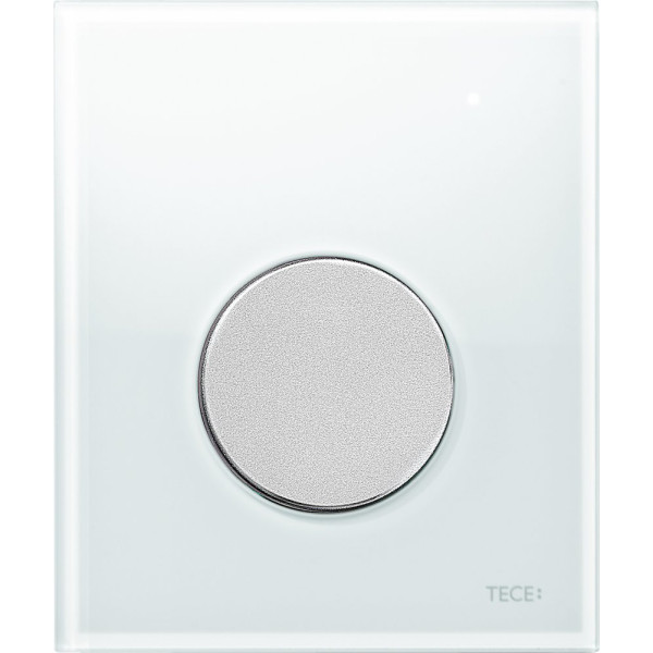 Кнопка смыва TECE Loop Urinal 9242659 белое стекло, кнопка хром матовый