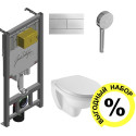 Комплект Jacob Delafon Patio E21734RU-00 кнопка хром + душевая лейка