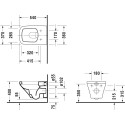 Комплект  Система инсталляции для унитазов Geberit Duofix Delta 458.124.21.1 3 в 1 с кнопкой смыва + Чаша для унитаза подвесного Duravit DuraStyle 253