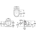 Комплект  Система инсталляции для унитазов Grohe Rapid SL 38721001 3 в 1 с кнопкой смыва + Чаша для унитаза подвесного Roca Meridian 346248000 укороче