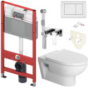 Комплект  Унитаз подвесной Duravit DuraStyle 45620900A1 + Система инсталляции TECE Base K440322 с кнопкой смыва + Гигиенический душ+ ершик