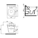 Комплект Инсталляция Geberit Duofix Delta 3 в 1 с кнопкой смыва + Унитаз подвесной Bien Orion