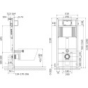 Комплект Унитаз Cersanit City New clean on + Инсталляция Cersanit Aqua с кнопкой смыва хром