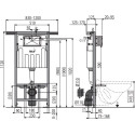 Комплект Унитаз подвесной Duravit Architec 45720900A1 + Система инсталляции для унитазов AlcaPlast Jadromodul AM102/1120 с белой кнопкой и шумоизоляцией